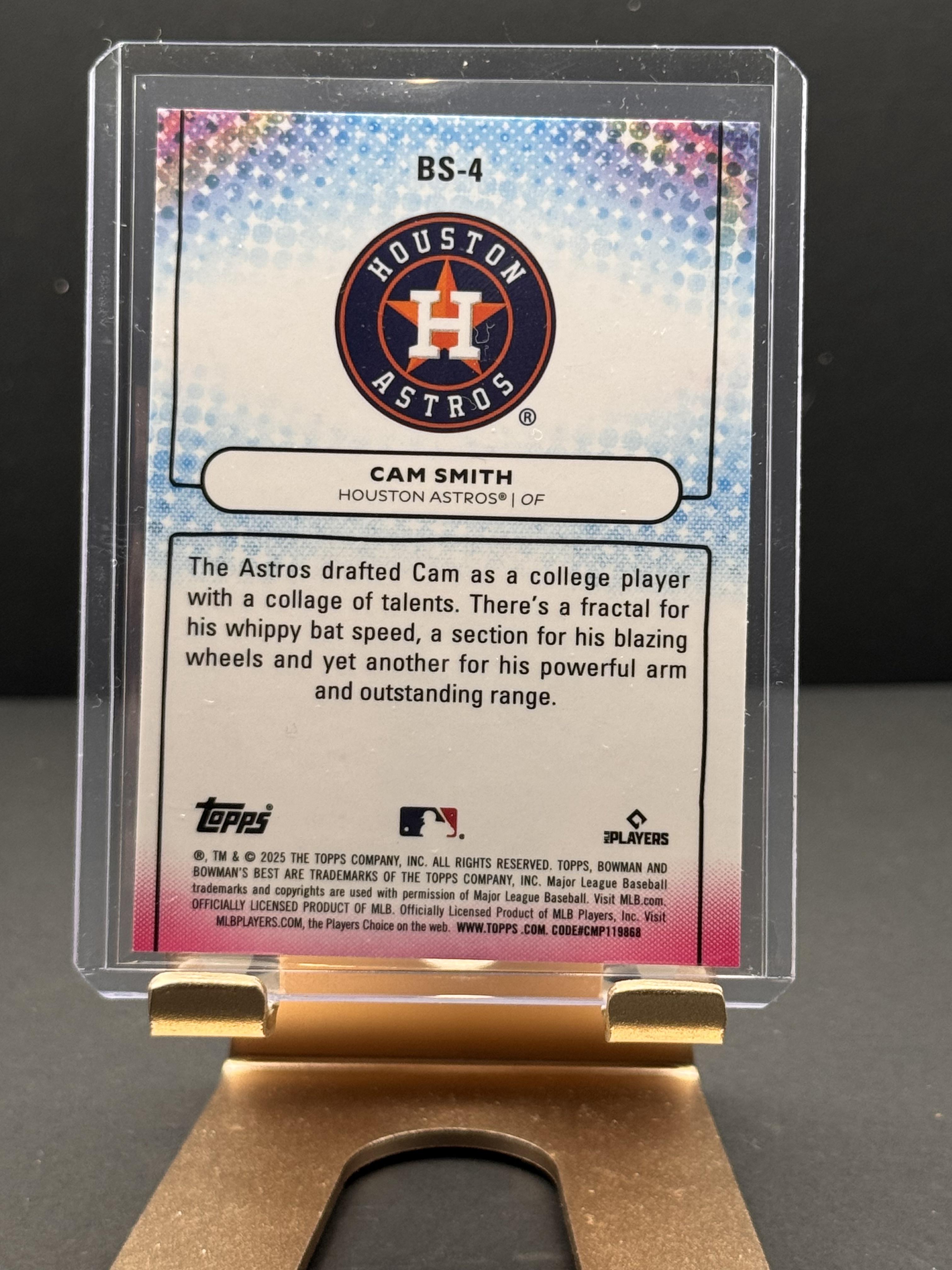 2025 Bowman's Best #BS-4 Cam Smith Bowman Showpieces