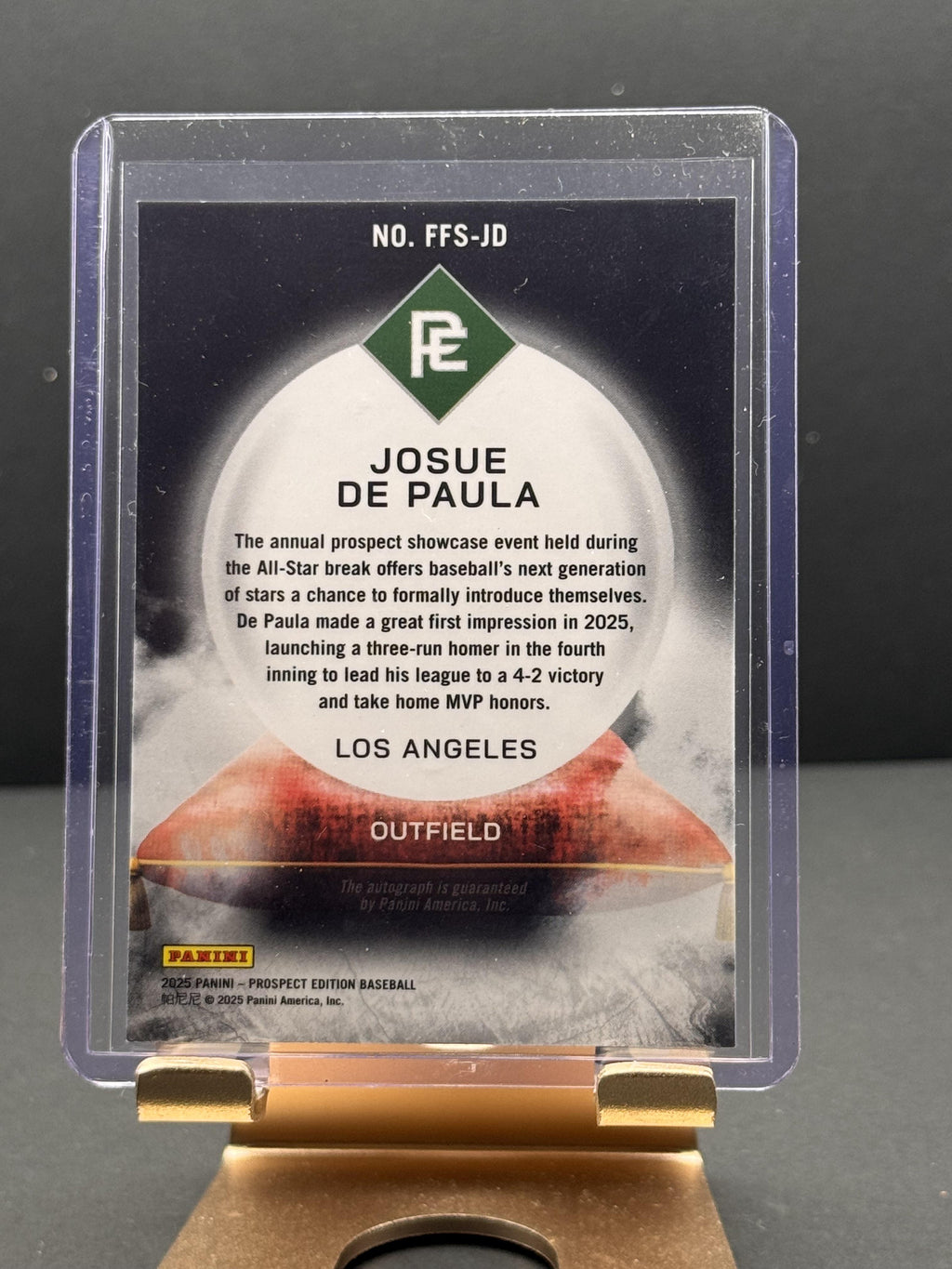 2025 Panini Prospect Edition Josue De Paula Franchise Futures Signatures - Green