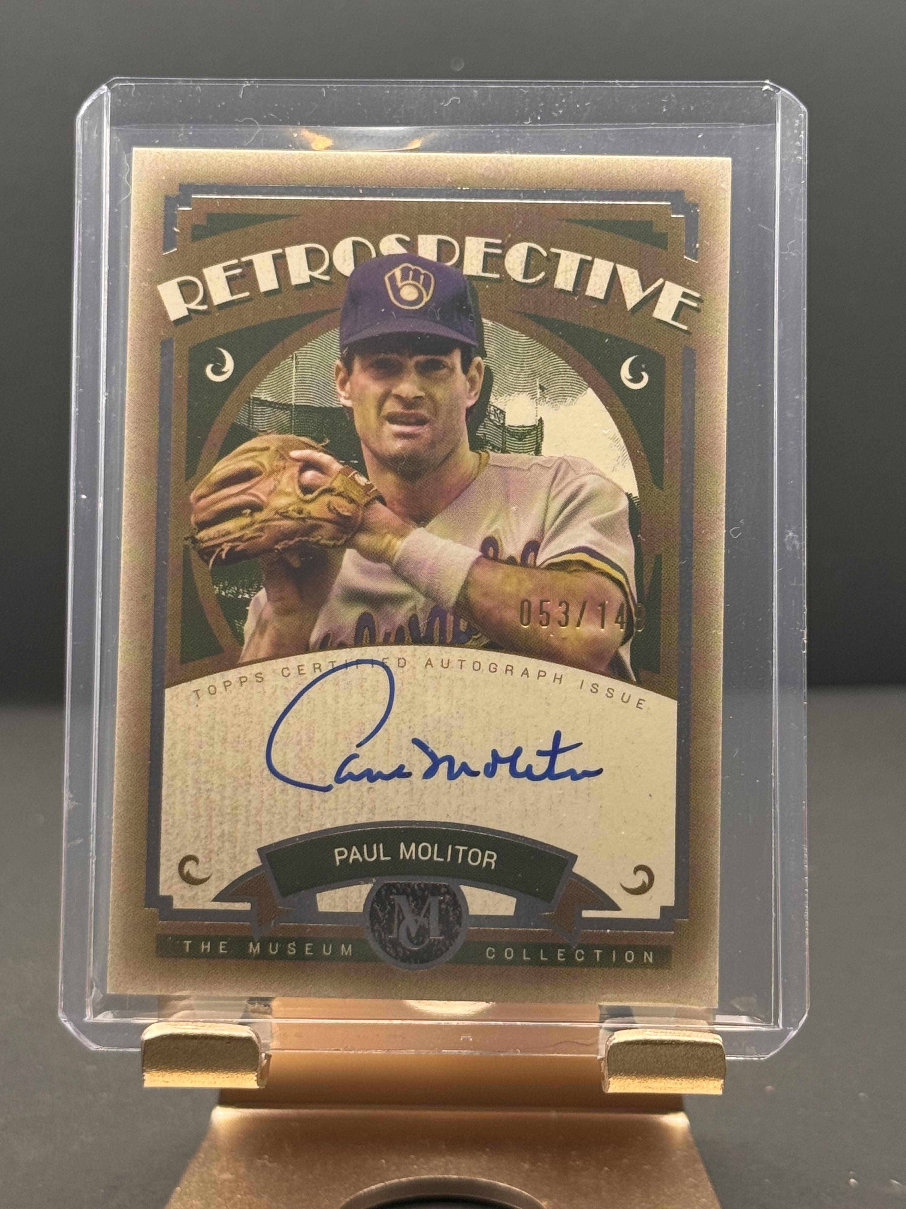 2025 Topps Museum Collection #RS-PM Paul Molitor Retrospective Signatures #/149