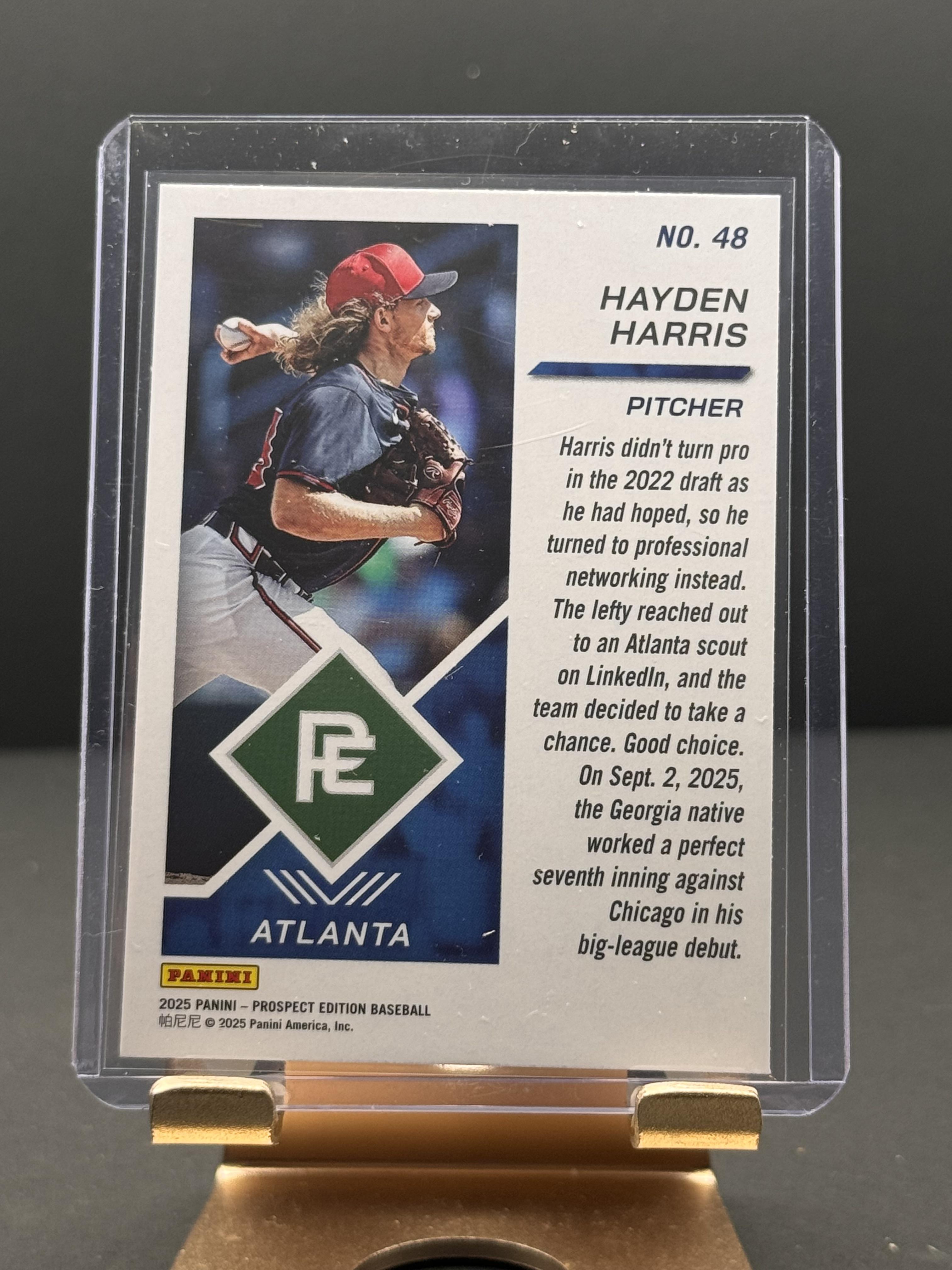 2025 Panini Prospect Edition #48 Hayden Harris